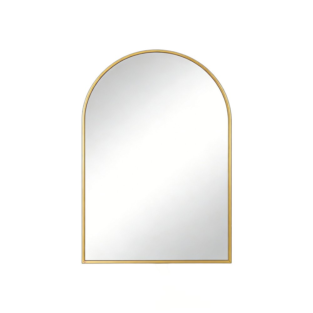 Gold Aluminum Arch Framed Anti Fog Accent Mirror - 30-inch