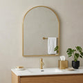 Gold Aluminum Arch Framed Anti Fog Accent Mirror - 30-inch