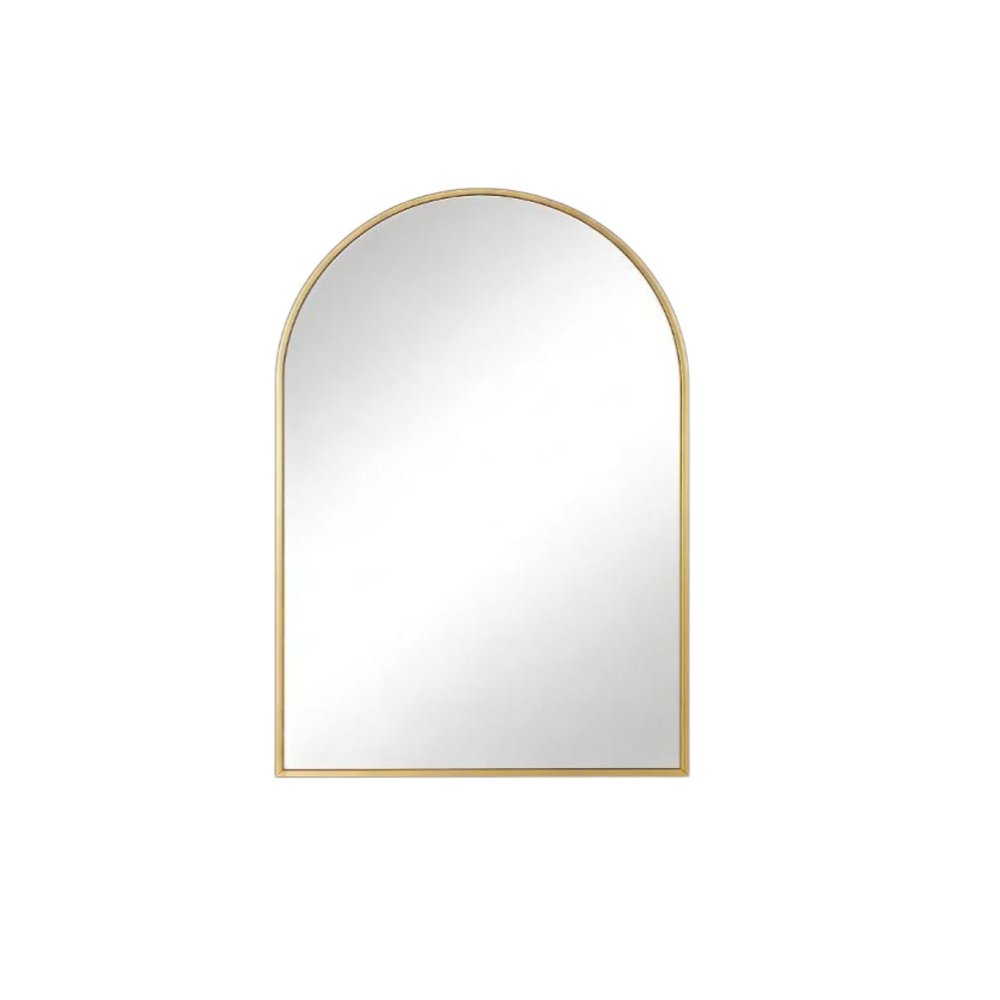 Gold Aluminum Arch Framed Anti Fog Accent Mirror - 35-inch