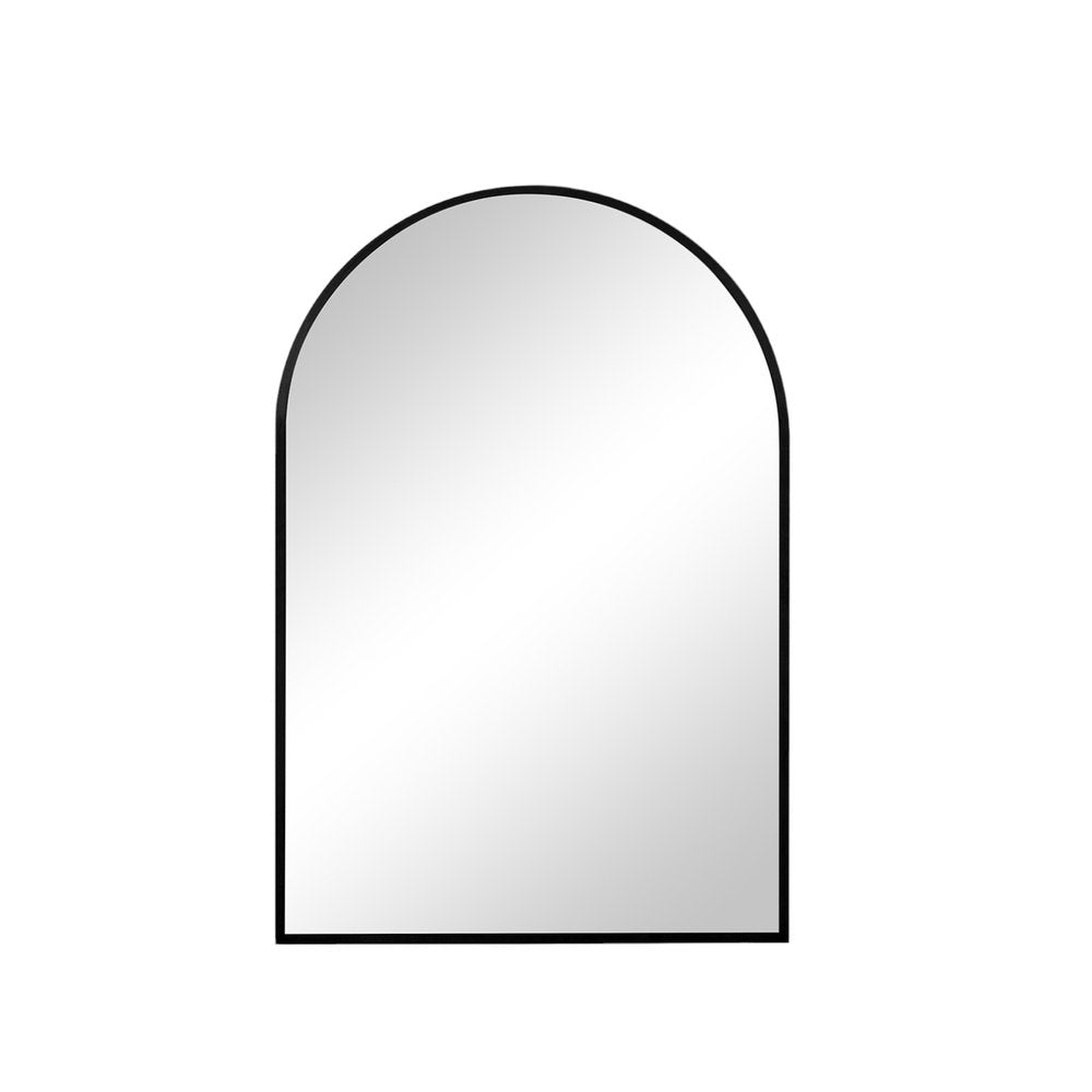 Black Aluminum Arch Framed Anti Fog Accent Mirror - 38-inch