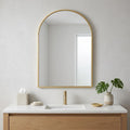 Gold Aluminum Arch Framed Anti Fog Accent Mirror - 38-inch