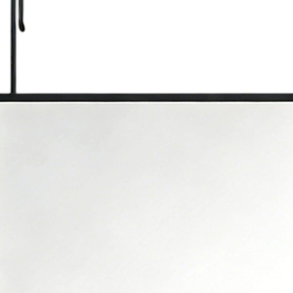 Black Aluminum Over the Door Framed Accent Mirror - 47-inch