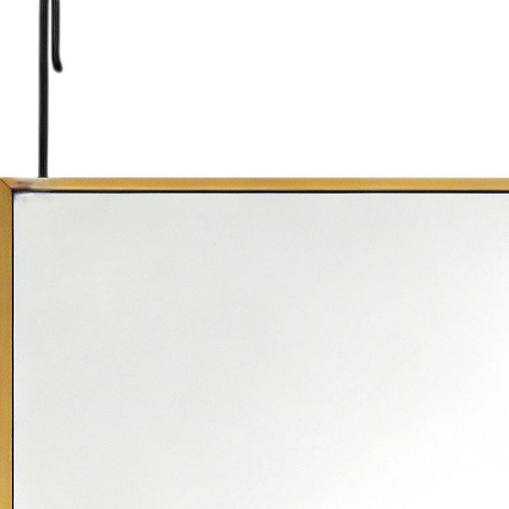 Gold Aluminum Over the Door Framed Accent Mirror - 47-inch