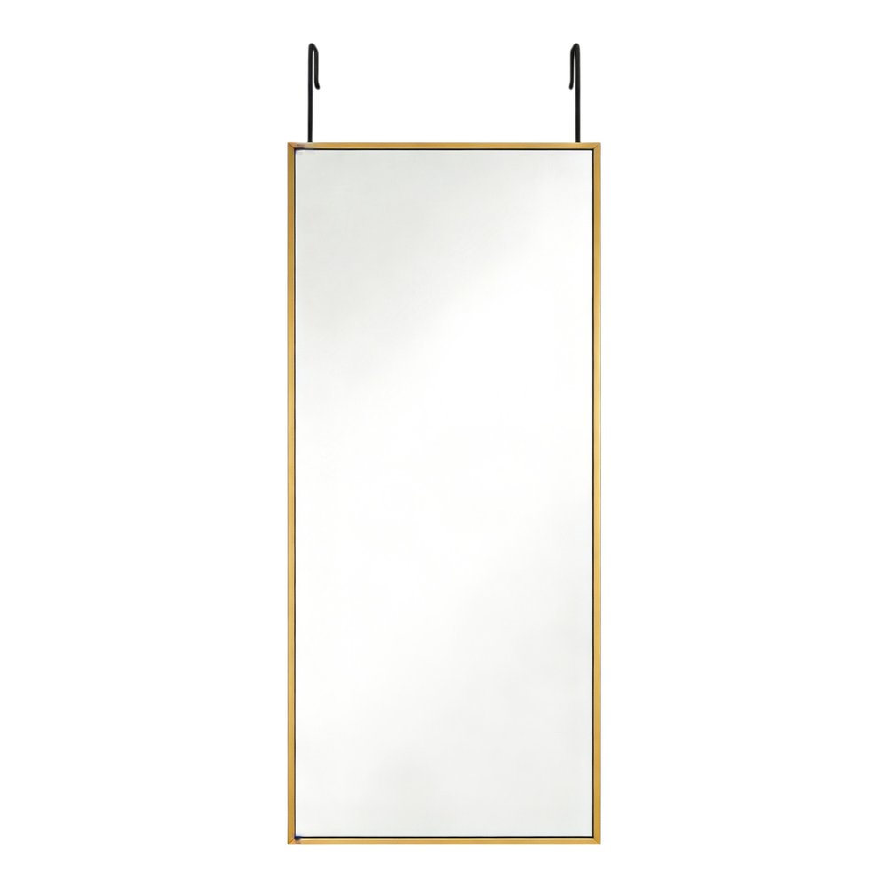 Gold Aluminum Over the Door Framed Accent Mirror - 47-inch