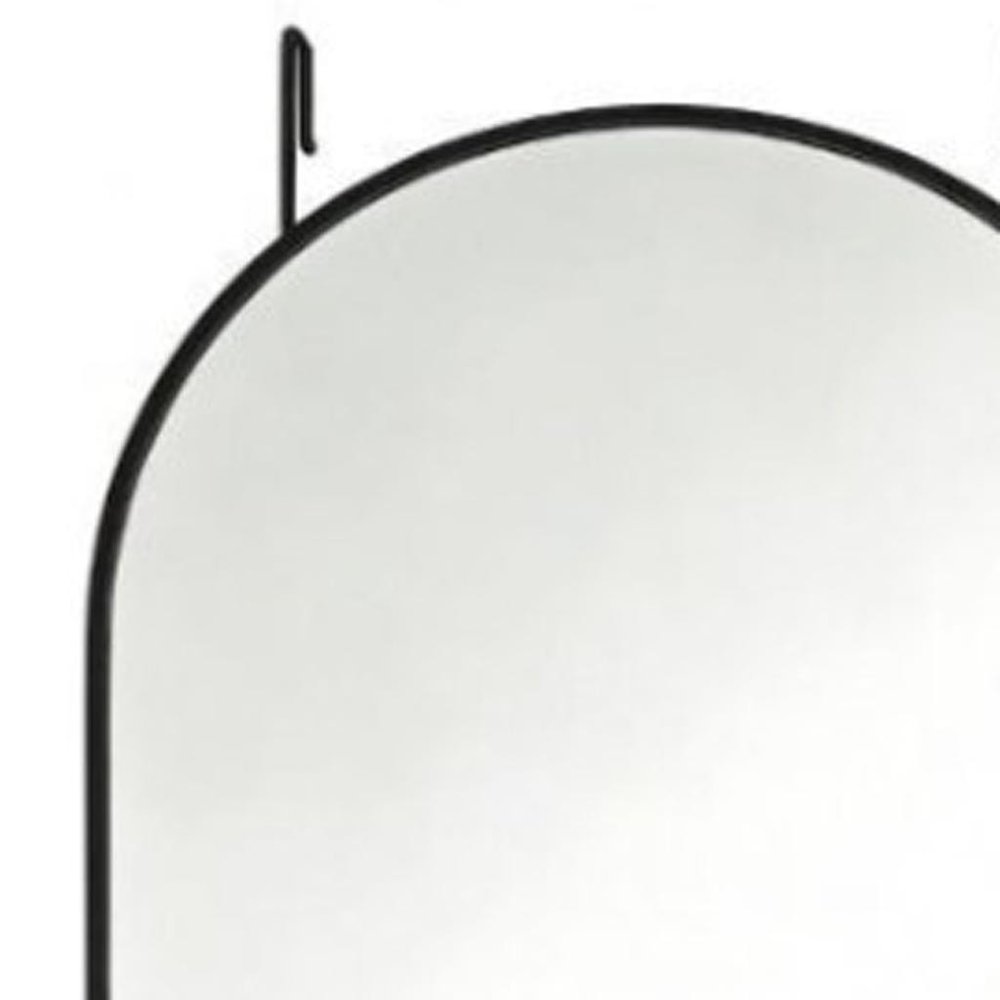 Black Aluminum Arch Over the Door Framed Accent Mirror - 47-inch