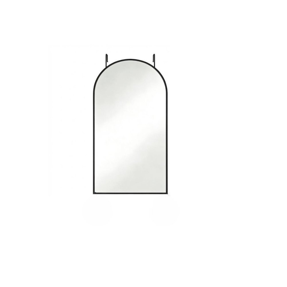 Black Aluminum Arch Over the Door Framed Accent Mirror - 47-inch