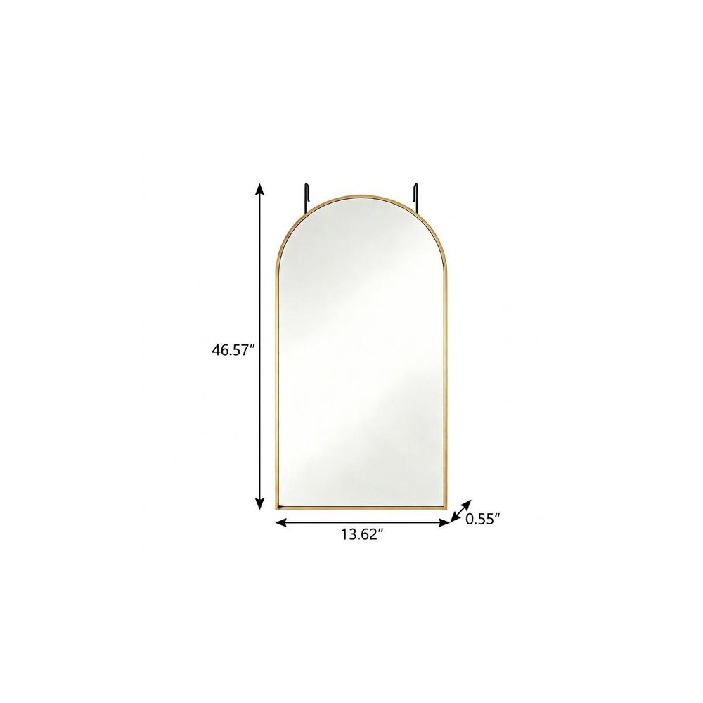 Gold Aluminum Arch Over the Door Framed Accent Mirror - 47-inch