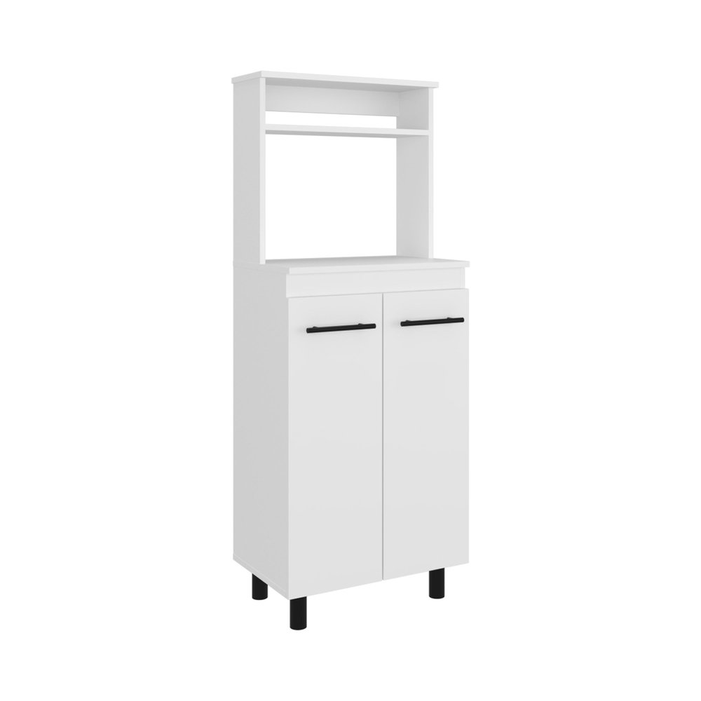 White Wood Sideboard with Two Doors - 24-inch