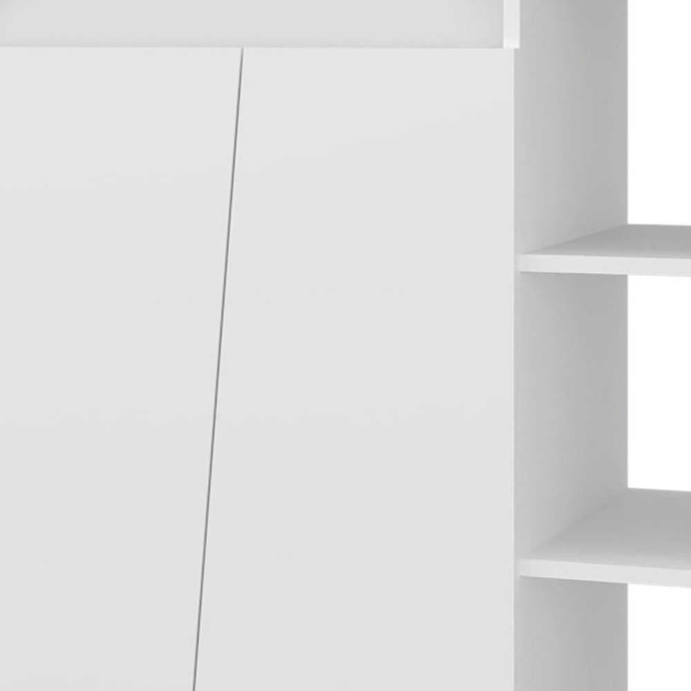 White Wood Sideboard with Two Doors - 32-inch