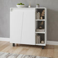 White Wood Sideboard with Two Doors - 32-inch