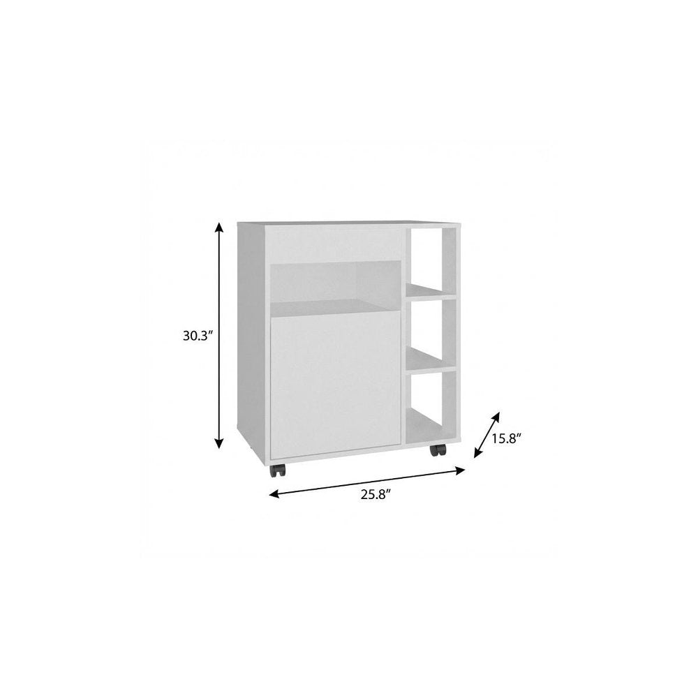 White Wood Sideboard - 26-inch