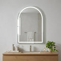 Arch Lighted Frameless Bathroom Vanity Mirror - 28-inch