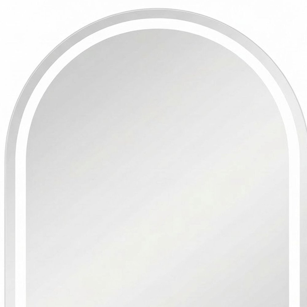 Arch Lighted Frameless Bathroom Vanity Mirror - 28-inch
