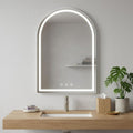 Arch Lighted Frameless Bathroom Vanity Mirror - 32-inch