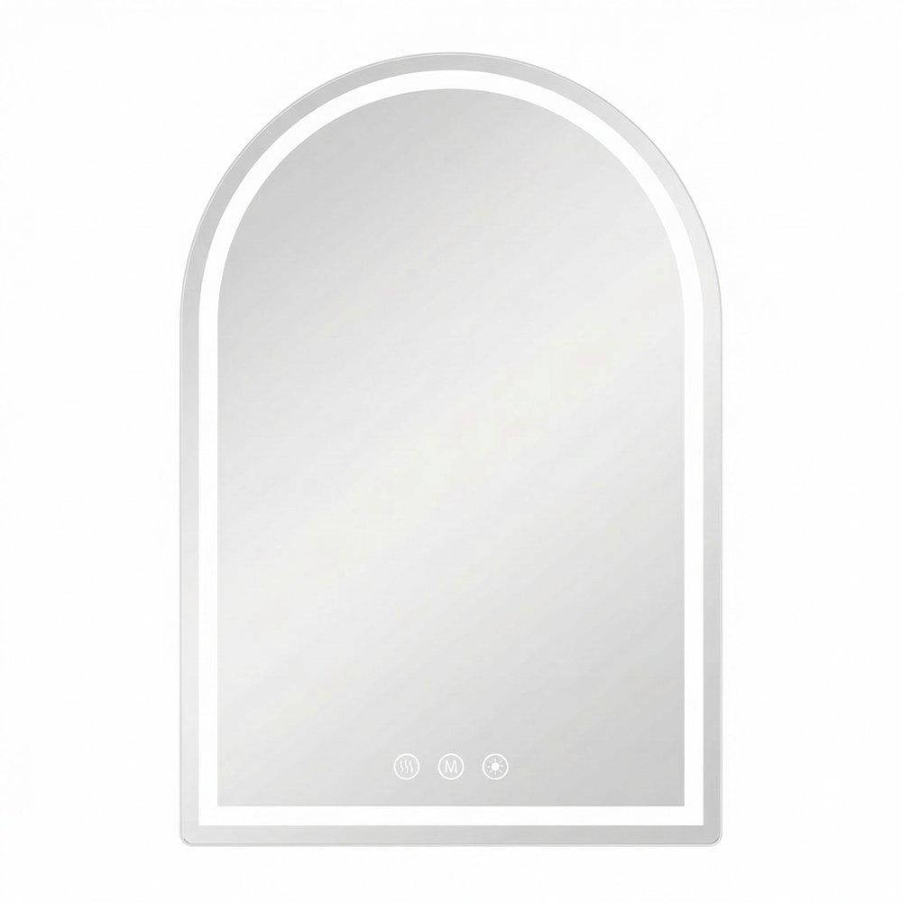 Arch Lighted Frameless Bathroom Vanity Mirror - 32-inch