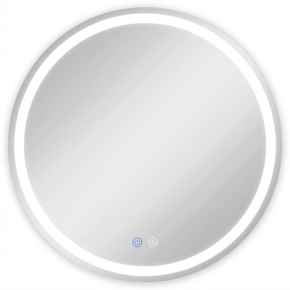 Round Lighted Frameless Anti Fog Bathroom Vanity Mirror - 35-inch