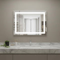 Lighted Frameless Anti Fog Bathroom Vanity Mirror - 27-inch