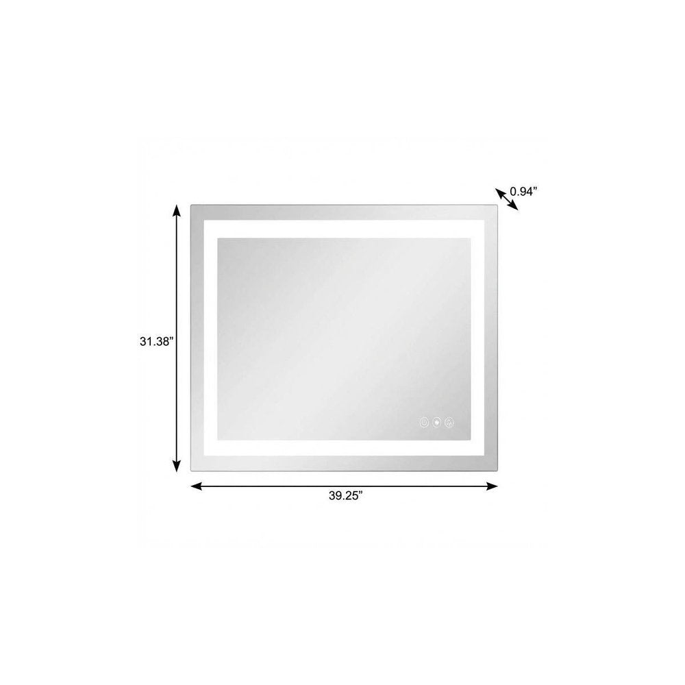 Lighted Frameless Anti Fog Bathroom Vanity Mirror - 31-inch