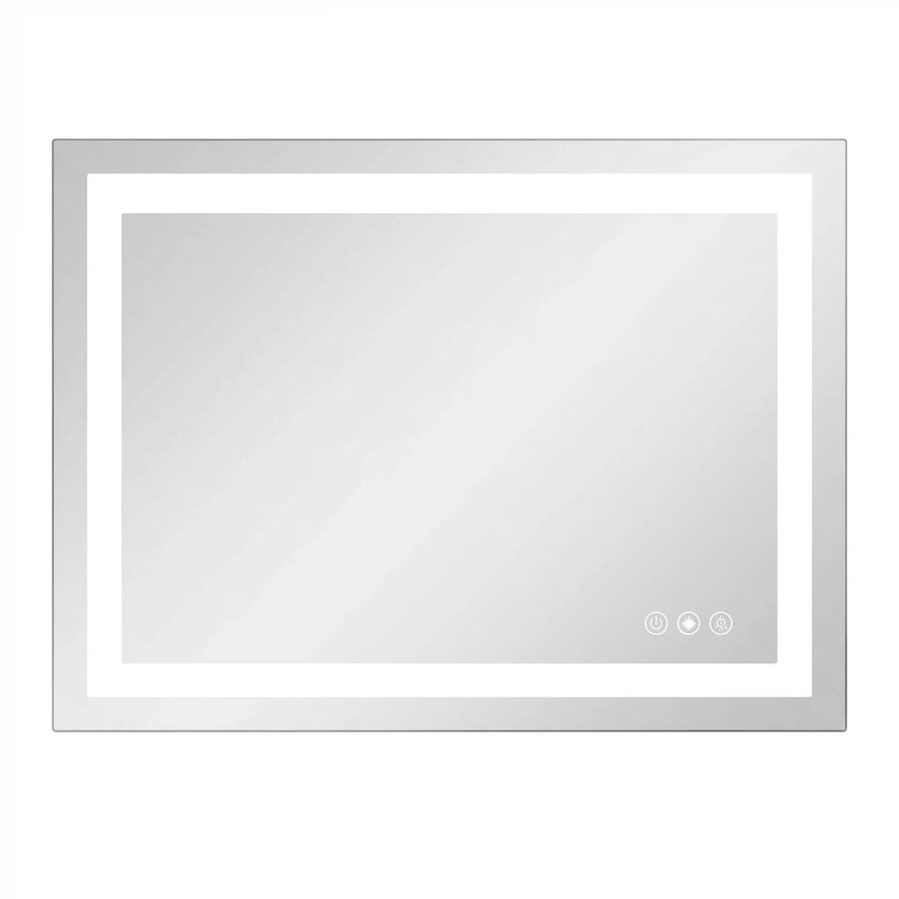 Lighted Frameless Bathroom Vanity Mirror - 35-inch