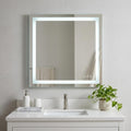 Lighted Frameless Bathroom Vanity Mirror - 35-inch