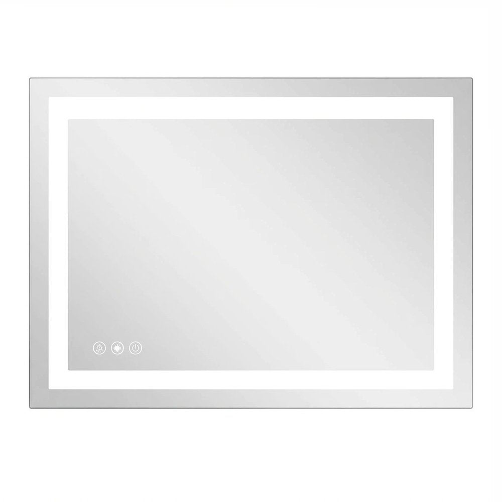 Lighted Frameless Bathroom Vanity Mirror - 35-inch