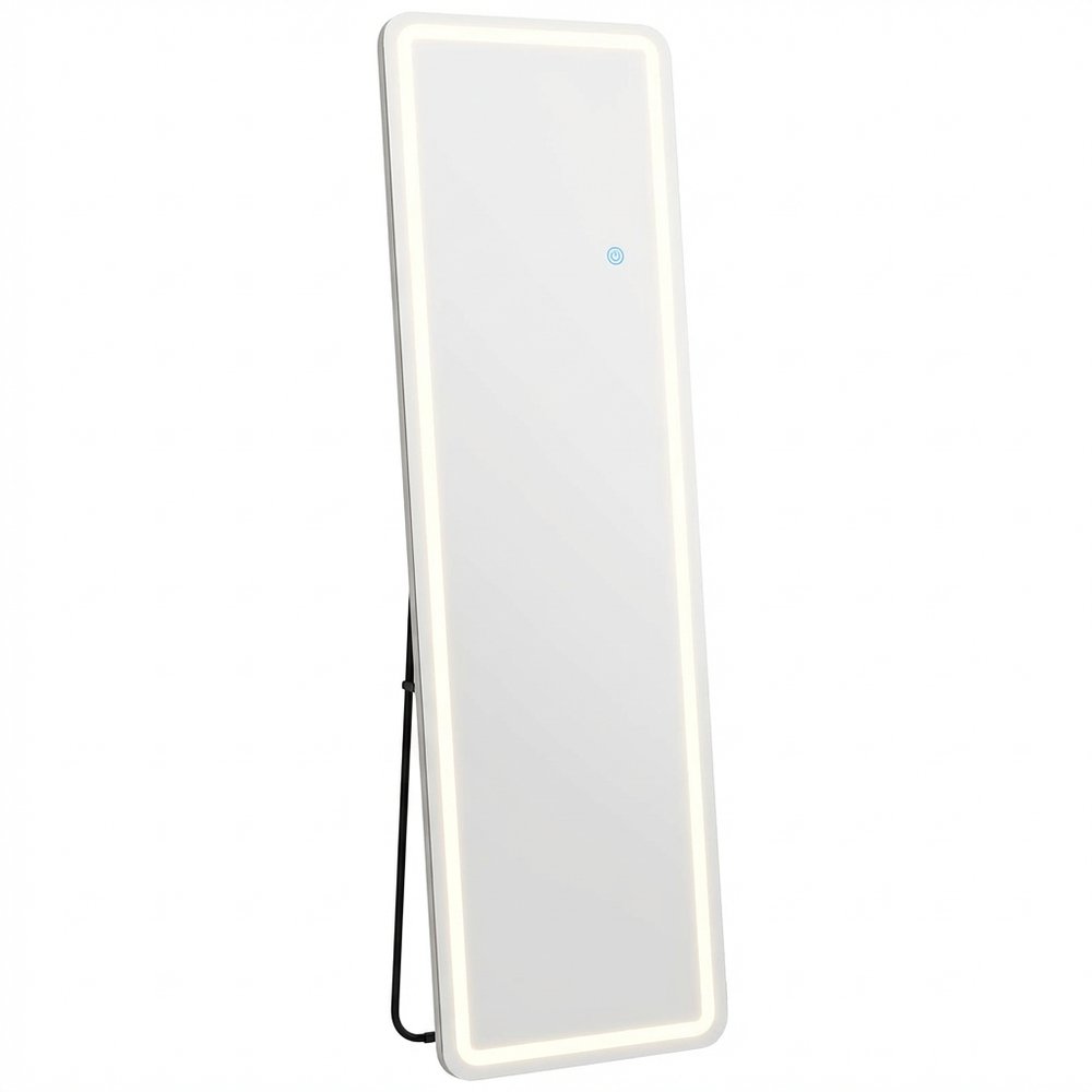 Silver Lighted Freestanding and Wall Mounted Framed Full Length Mirror - 60-inch