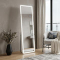 Silver Lighted Freestanding and Wall Mounted Framed Full Length Mirror - 70-inch