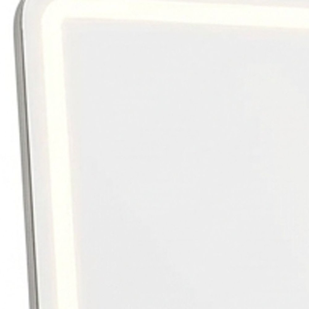 Silver Lighted Wall Mounted and Freestanding Framed Full Length Mirror - 64-inch