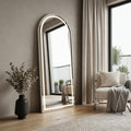 Arch Lighted Wall Mounted and Freestanding Frameless Full Length Mirror