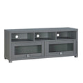 Gray Wood Enclosed and Open Storage TV Stand - 57-inch