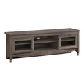 Gray Wood Enclosed and Open Storage TV Stand - 53-inch
