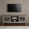 Gray Wood Enclosed and Open Storage TV Stand - 53-inch