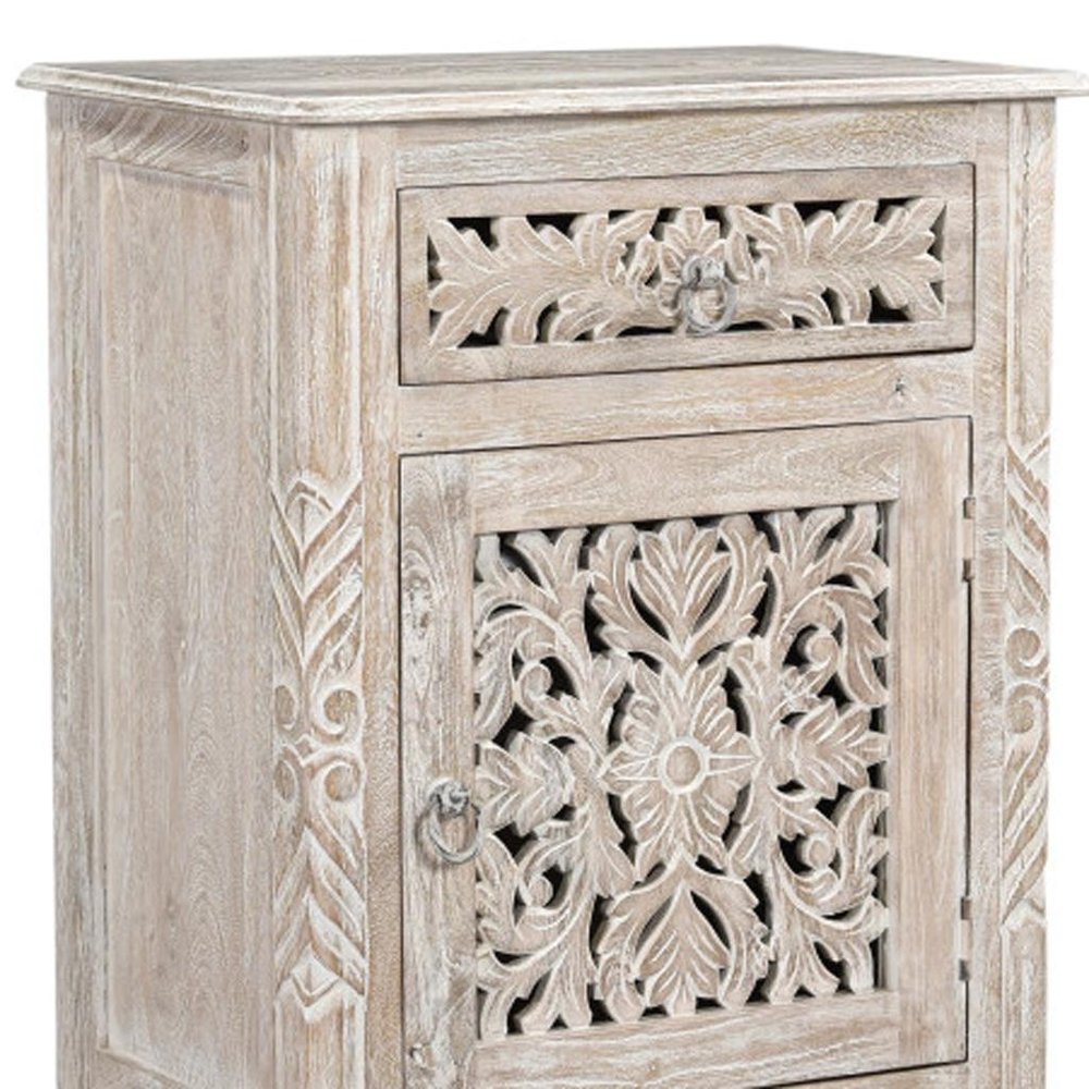 Five Piec White Solid Wood Bedroom Set with Mirror