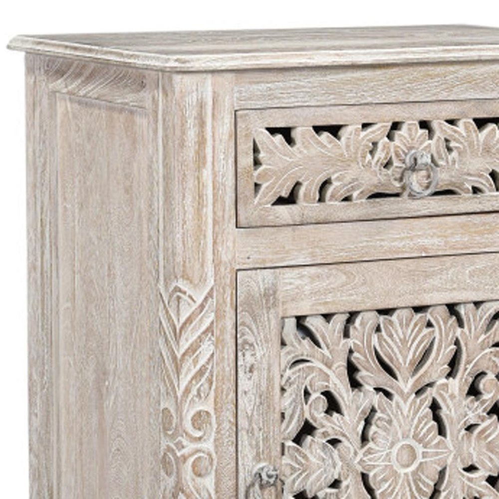 Five Piec White Solid Wood Bedroom Set with Mirror