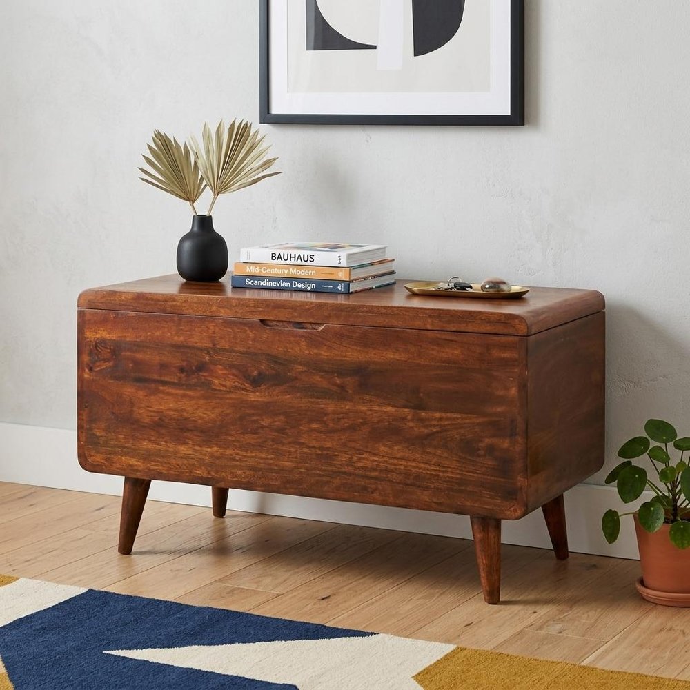 Brown Solid Wood Sideboard - 35-inch