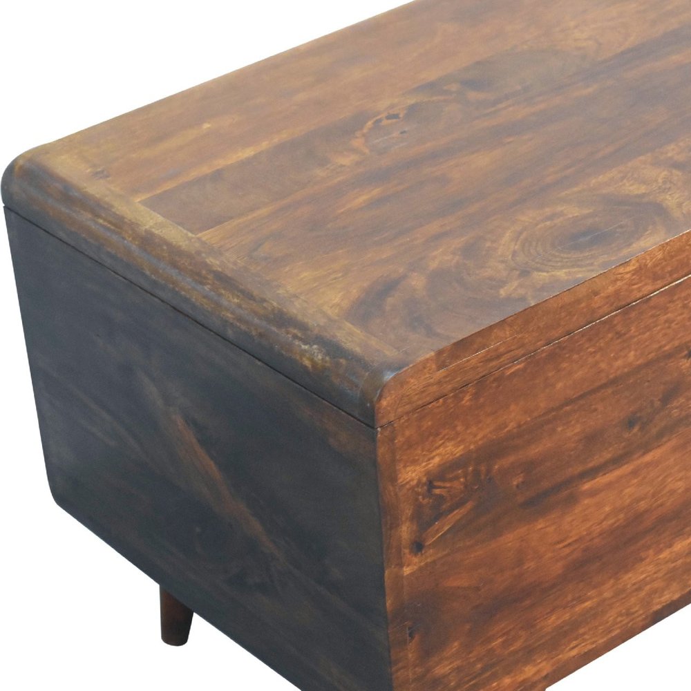 Brown Solid Wood Sideboard - 35-inch