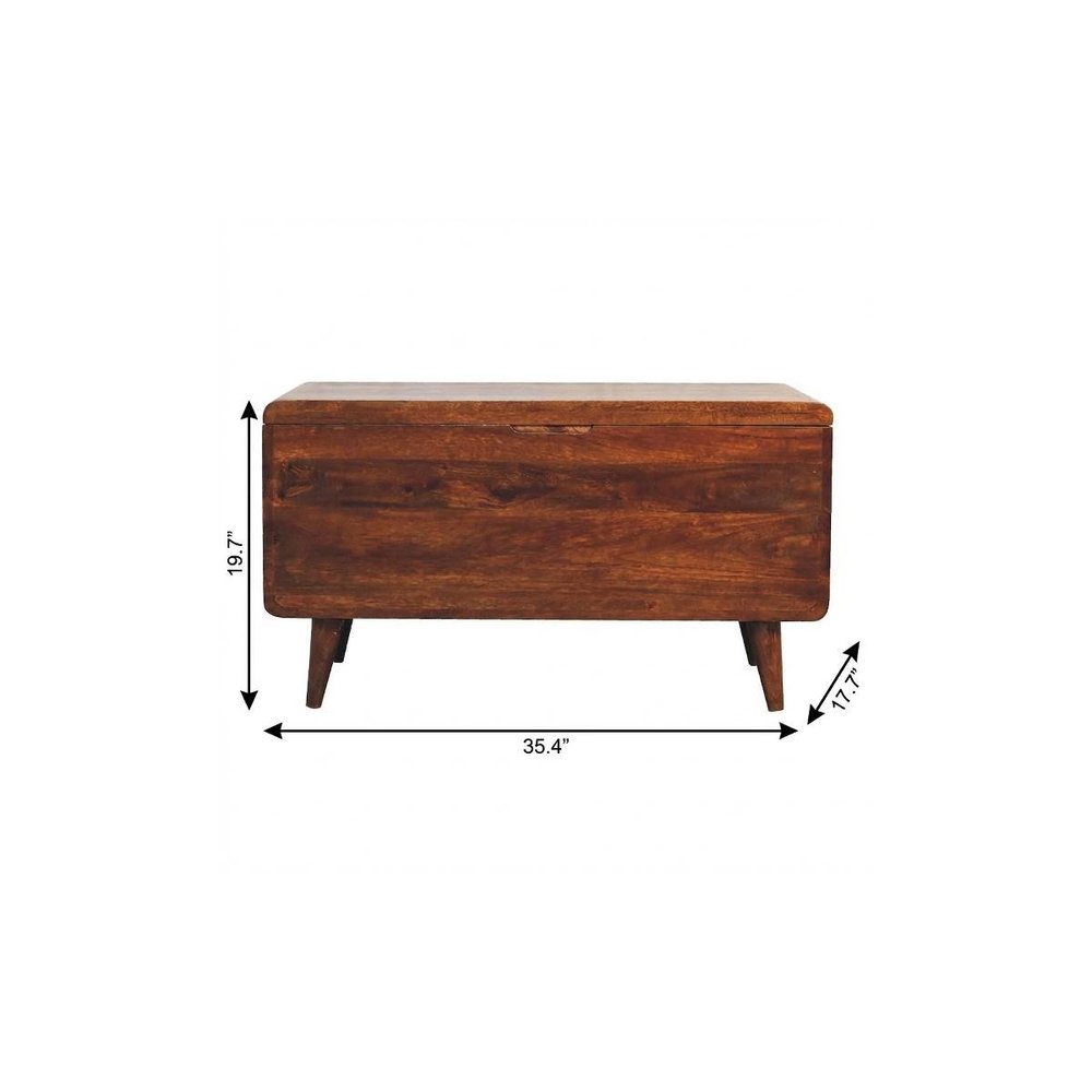 Brown Solid Wood Sideboard - 35-inch