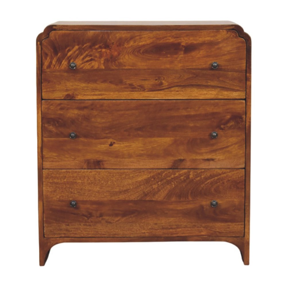 Brown Solid Wood Sideboard - 28-inch