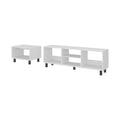 White Wood Fireplace Entertainment Center - 55-inch