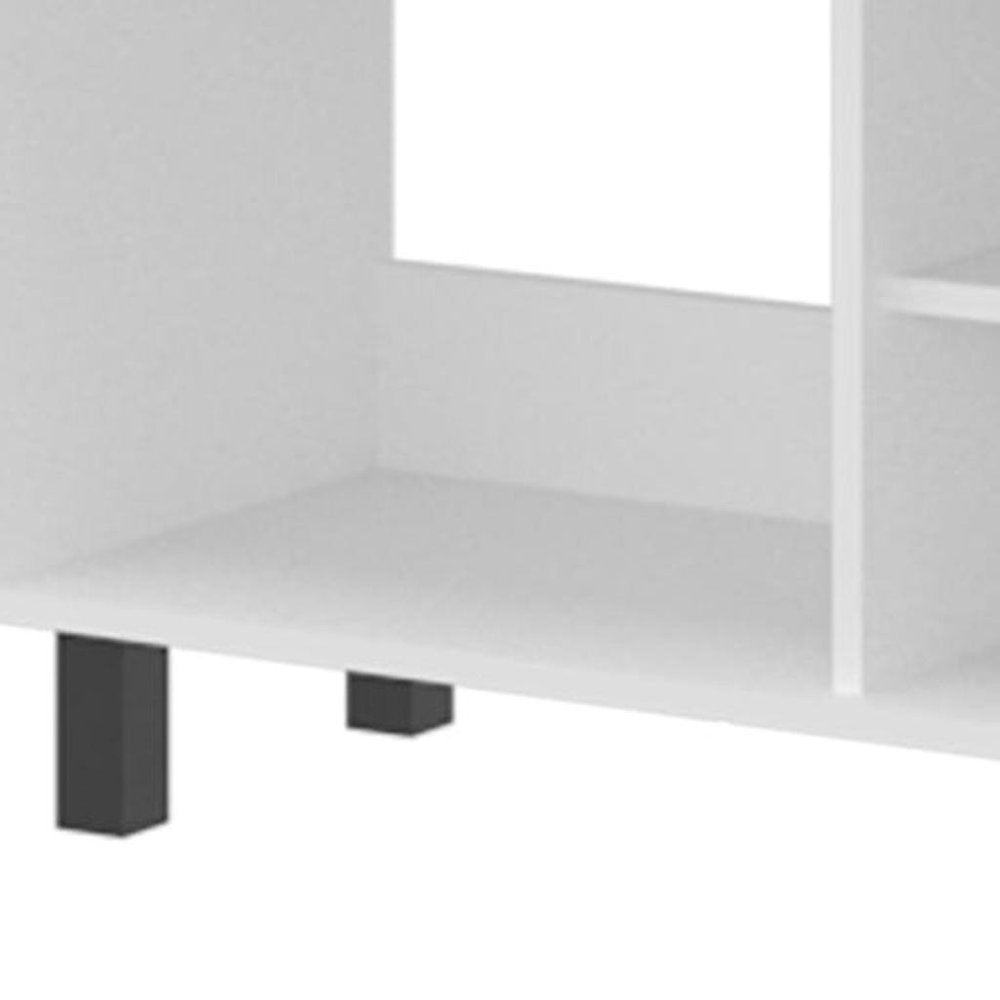 White Wood Fireplace Entertainment Center - 55-inch