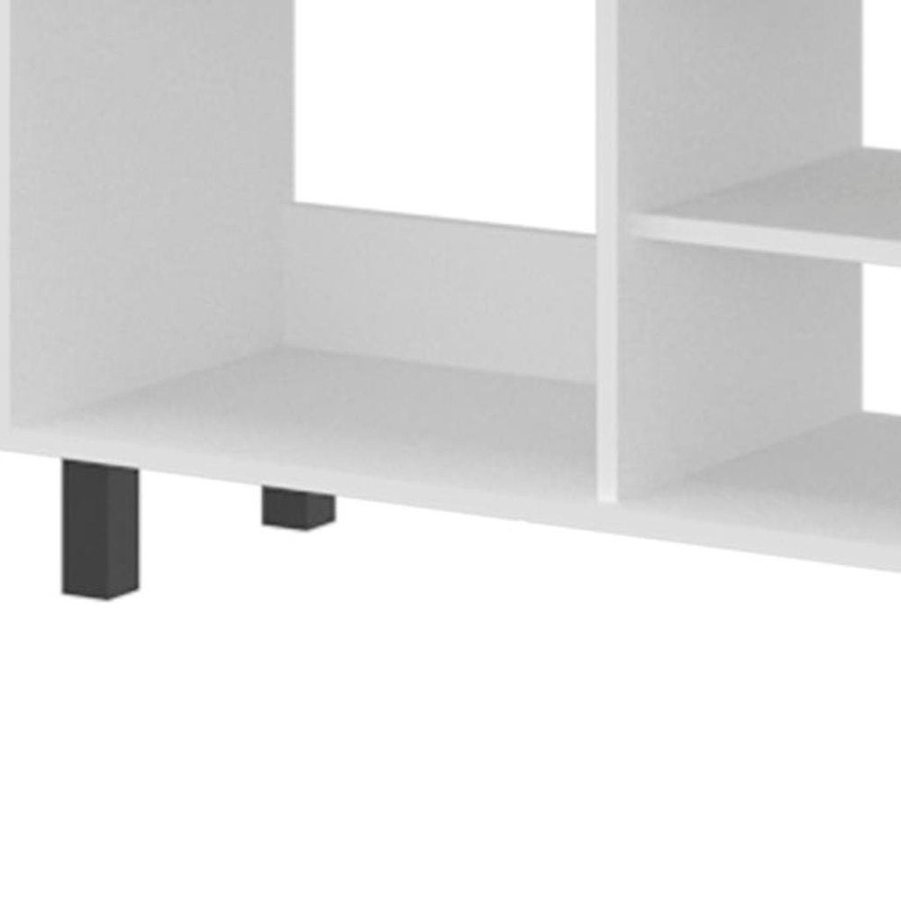 White Wood Fireplace Entertainment Center - 55-inch