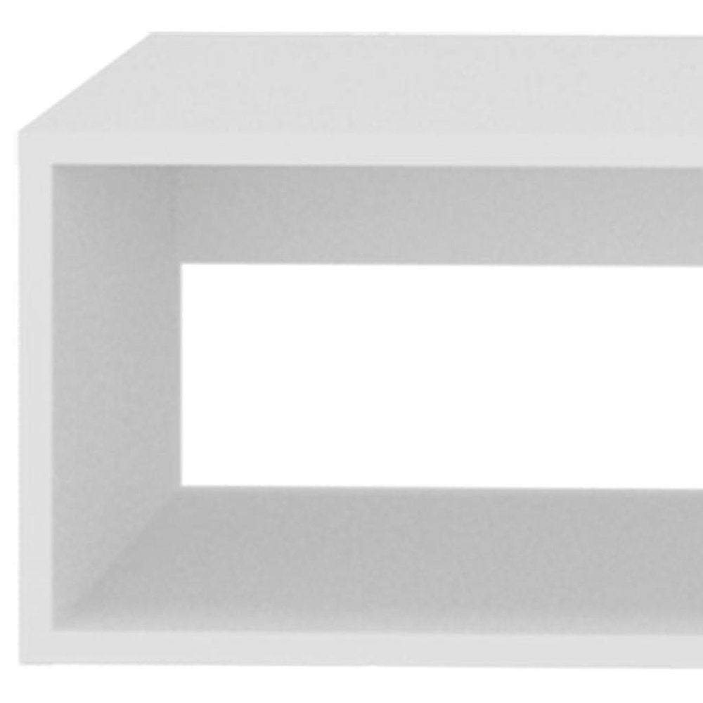 White Wood Fireplace Entertainment Center - 48-inch