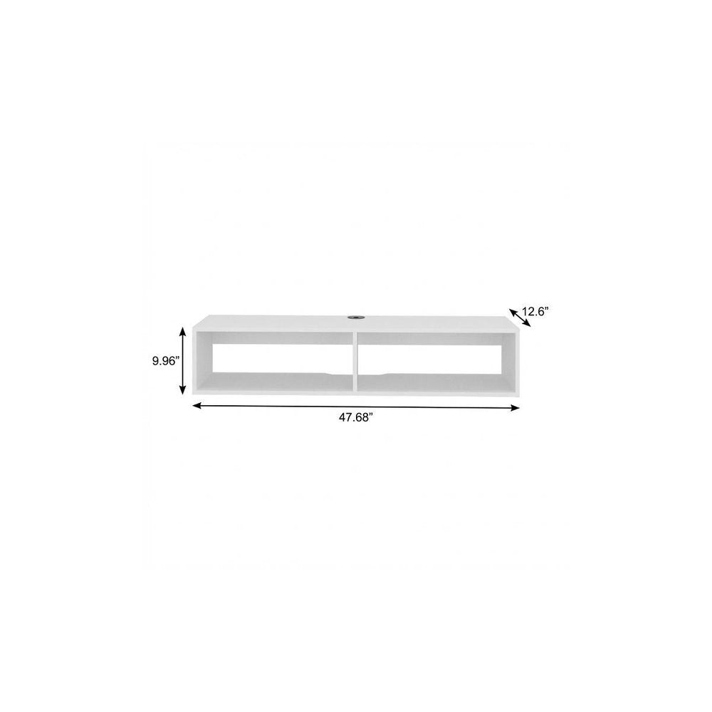 White Wood Fireplace Entertainment Center - 48-inch