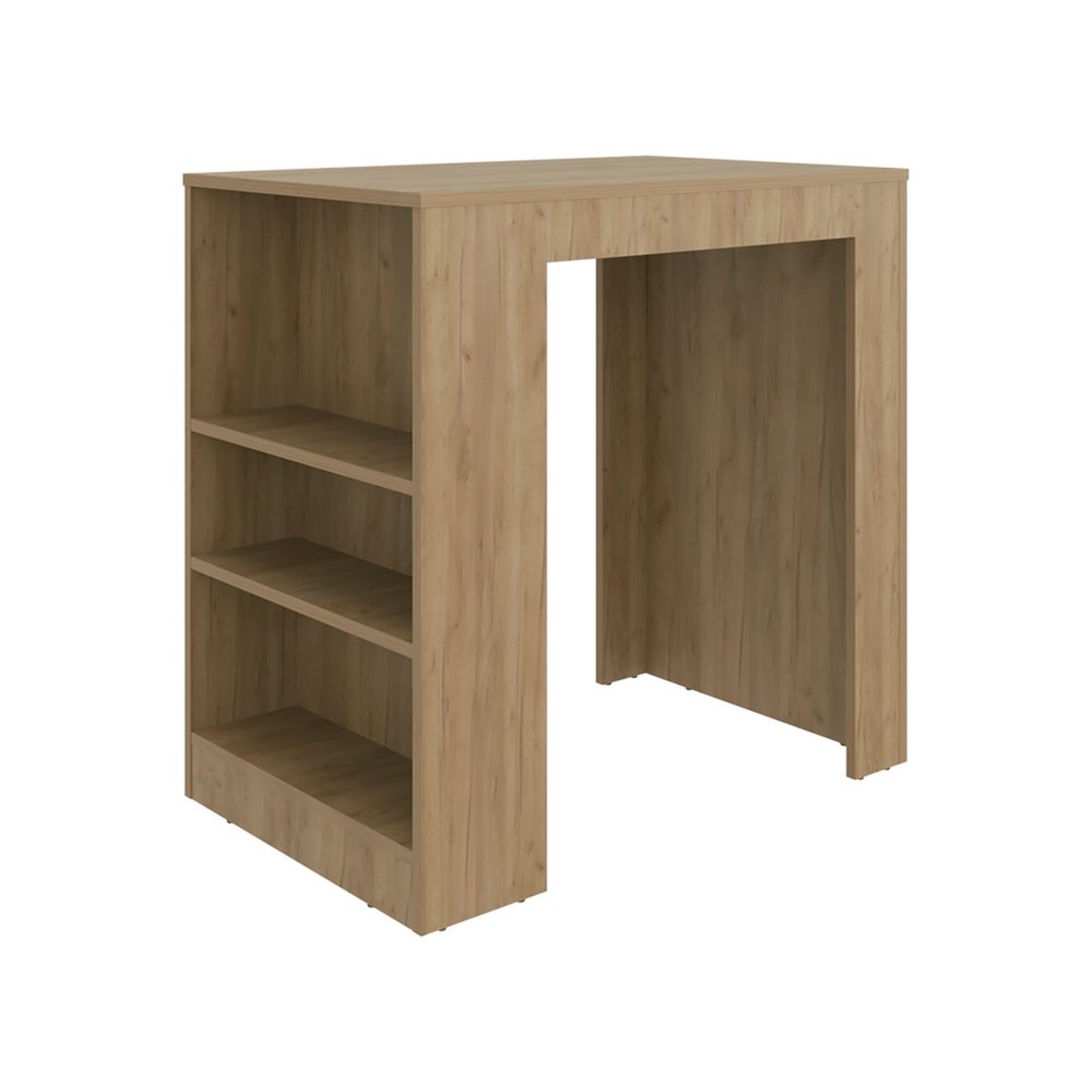 Beige Wood Kitchen Island - 36-inch