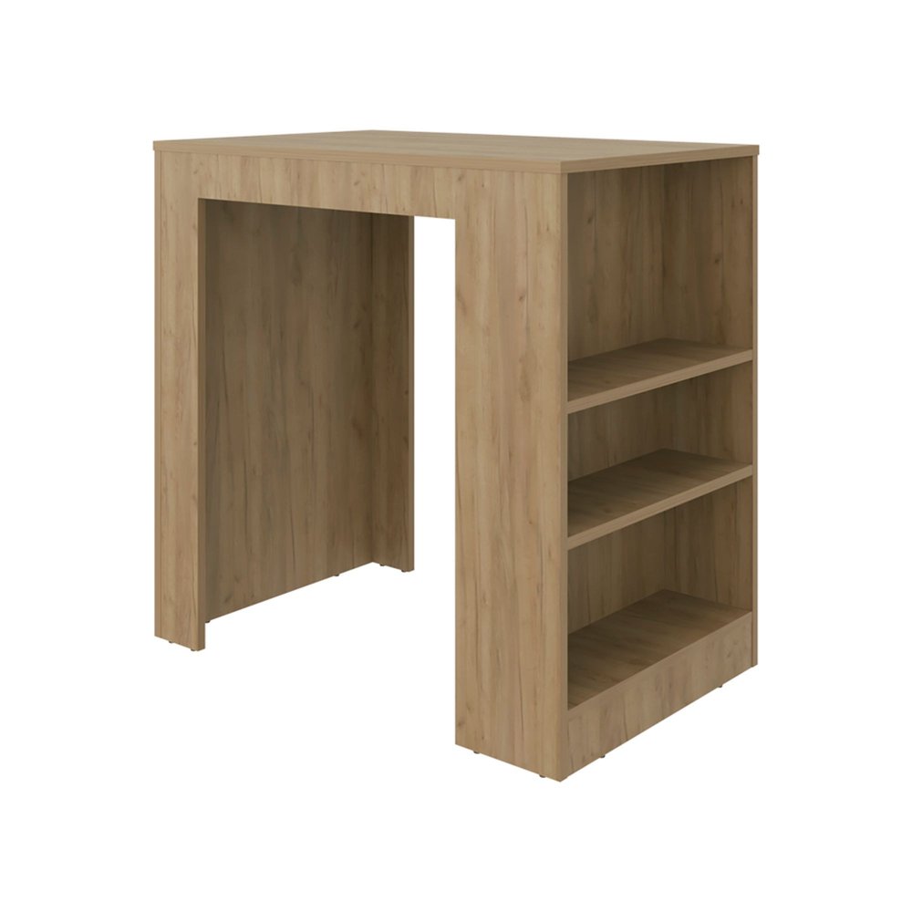 Beige Wood Kitchen Island - 36-inch