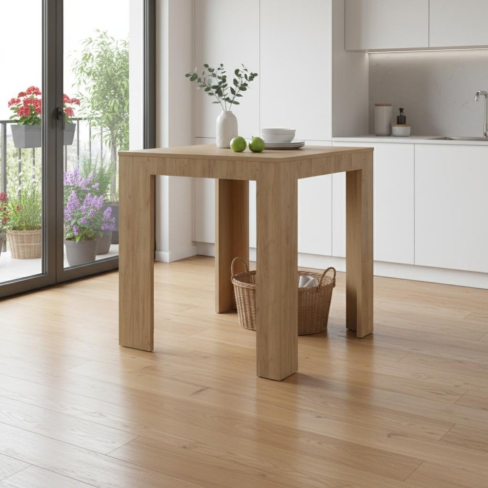 Beige Wood Kitchen Island - 36-inch