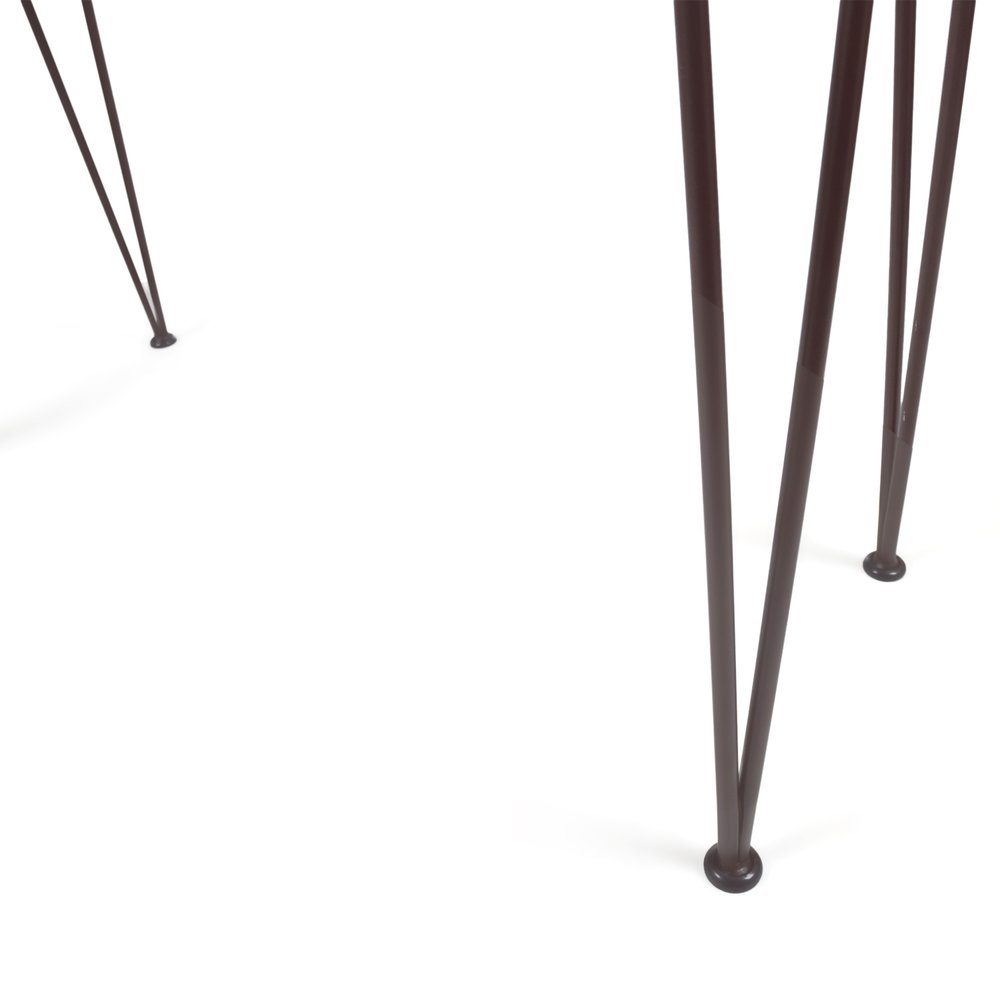 Walnut and Brown Wood and Iron Outdoor Bar Table - 47-inch