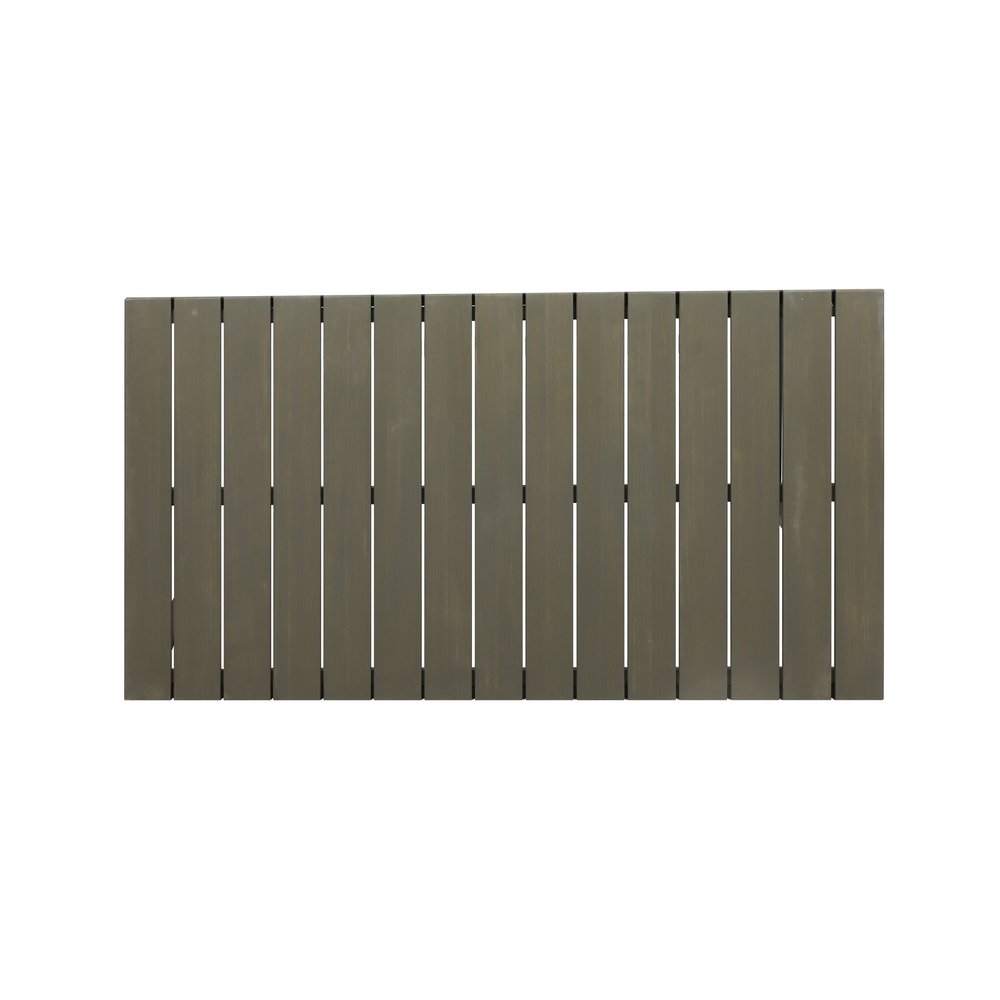Gray Wood and Iron Outdoor Bar Table - 51-inch