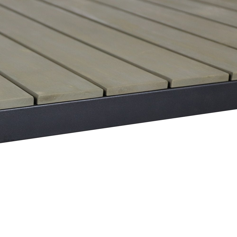 Gray Wood and Iron Outdoor Bar Table - 51-inch