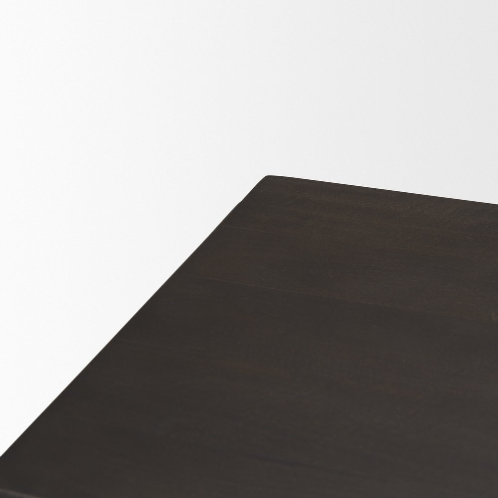 Dark Brown and Brown Solid Wood Accent Cabinet with Two Doors - 18-inch